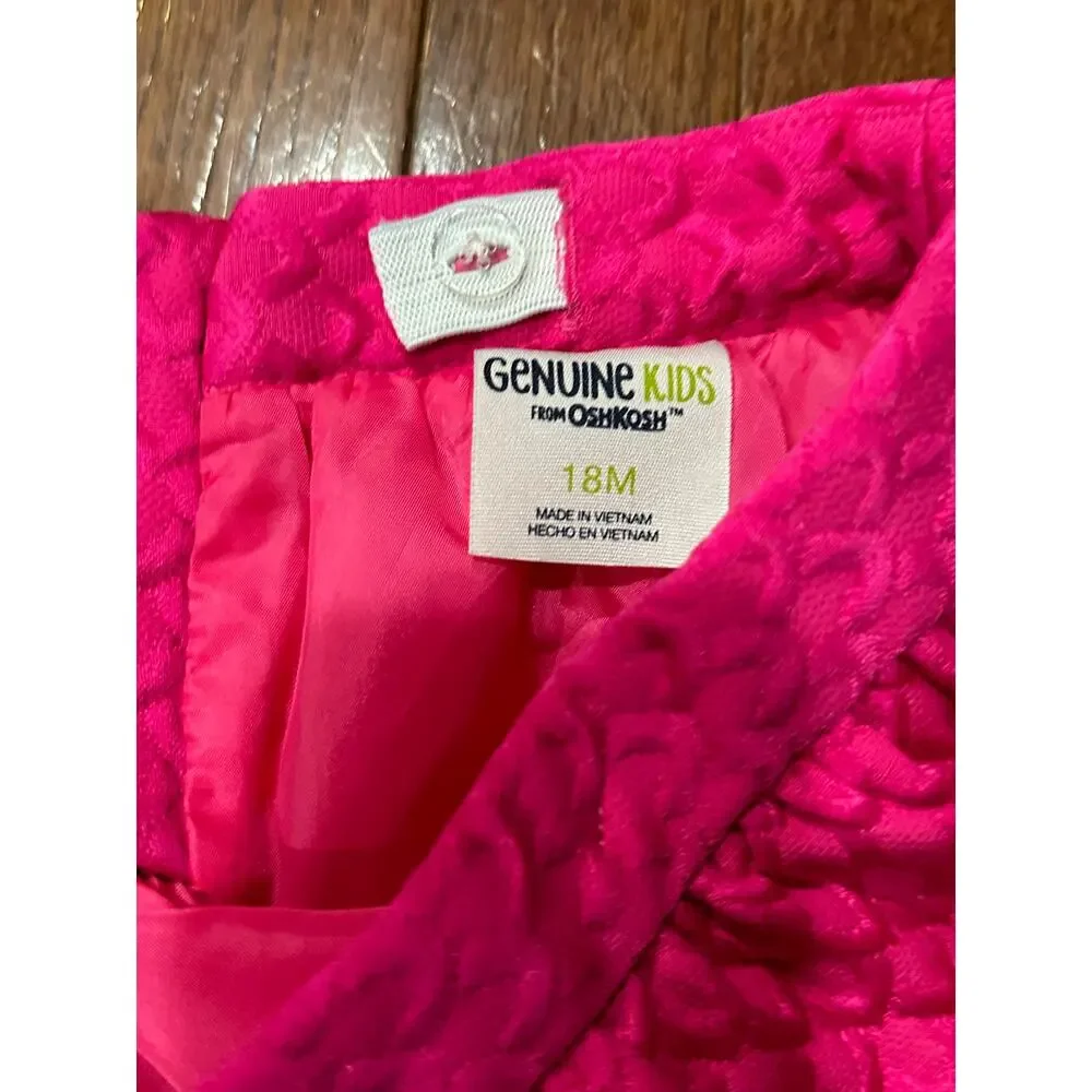 NWOT Genuine Kids by OshKosh 18 months Girls  Pink Quilted Skirt with Pockets